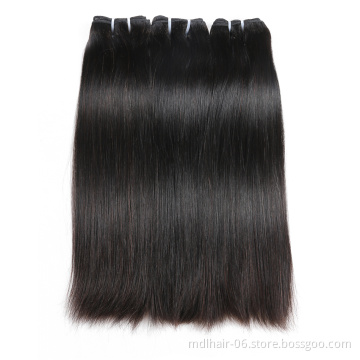 Wholesale Indian Raw Virgin Human Hair Super Double Drawn Hair Extensions Natural Black Cuticle Aligned Double Drawn Hair